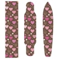 thumbnail image 4 of 44"x10" Skateboard Grip Tape Protector Sheets Nonslip Protection Griptape Sheet for Outdoor Sports Pink and Brown Hearts Pattern, 4 of 7