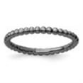 thumbnail image 2 of Auriga Fine Jewelry 925 Sterling Silver Black-plated Beaded Ring for Women Size 9, 2 of 6