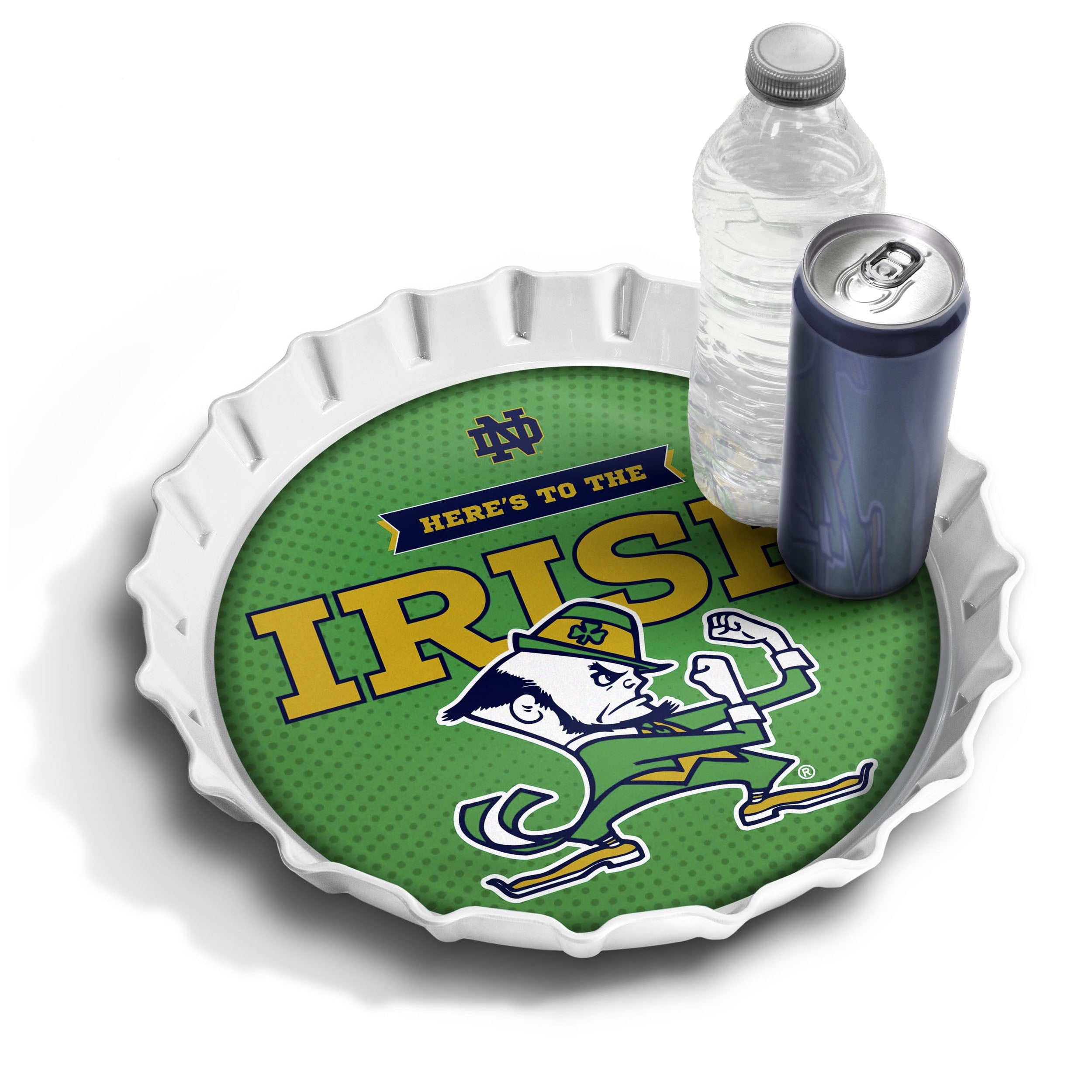 YouTheFan NCAA Notre Dame Fighting Irish Bottle Cap Serving Tray