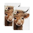 thumbnail image 2 of Taicans Highland Cow Kitchen Towels 2Pcs,Cute Scottish Cow with Sunflowers Decorative Dish Towels,Farmhouse Rustic Bathroom Hand Towels,Absorbent Reusable Cleaning Cloths for Cooking Baking, 2 of 5