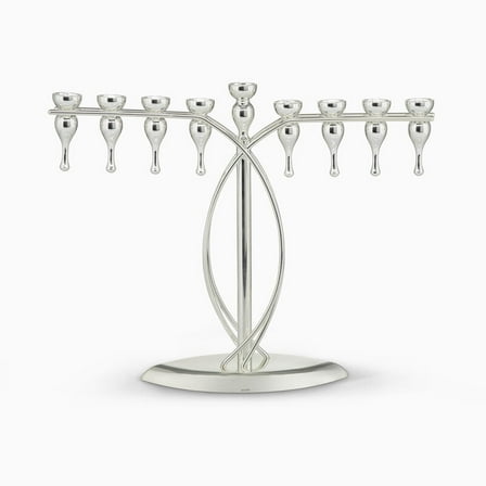 Hazorfim Sailboat Menorah Silver-Plated