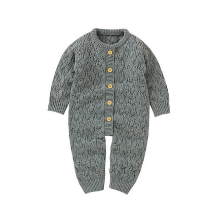 

Sales Honeeladyy Newborn Infant Baby Girl Boy Winter Fall Solid Color Jacket Warm Button Coat Knit Outwear Sweater Back to School