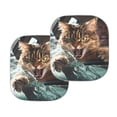 thumbnail image 2 of Bulopur Cat Crazy Car Sun Shade Windshield Protect Vehicle from UV Sun Windshield Visor Sun Shade Easy to Store Sun Visor Protector Automotive Window Sunshades for Most Cars, 2 Pcs, 2 of 6