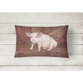 thumbnail image 2 of Carolines Treasures SB3072PW1216 Pig at the barn door   Canvas Fabric Decorative Pillow  12H x16W multicolor, 2 of 3