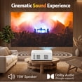 thumbnail image 5 of Smart Projector [Bundled with Google TV Stick 4K Support ], AI Voice Control Projector with WiFi and Bluetooth, Electric Focus & Auto Keystone, 5 of 9