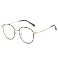 thumbnail image 6 of Metal Round Anti Blue Light Glasses Women Men Classic Square Eyeglasses Frames Transparent Computer Glasses Oculos Feminino (Silvery), 6 of 7