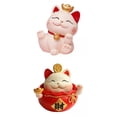thumbnail image 1 of Conjunto de 2 Figuras de Gato Fengshui para Decoración Del Hogar Y La Oficina, 1 of 3