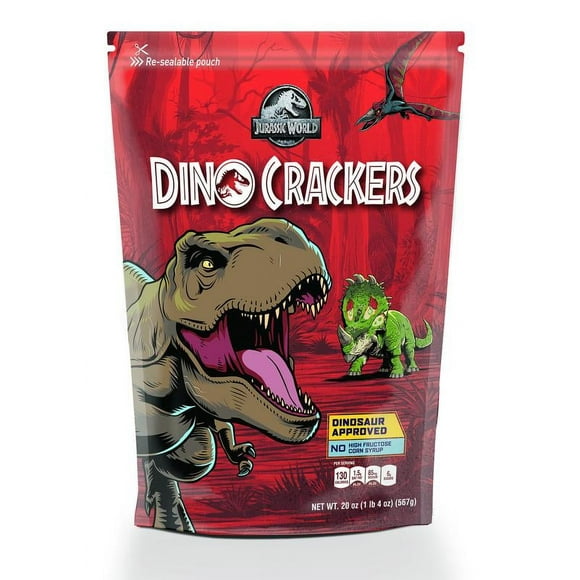 Jurassic World Crunchy Dino Cookies, Dinosaur Animal Crackers,  20 oz Bag