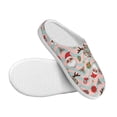 thumbnail image 3 of Picia Groovy Retro Santa for Women's Lamb-hug Comfy Fleece House Slippers Memory Foam, Slip-on House Shoes Indoor Outdoor-39/40, 3 of 7
