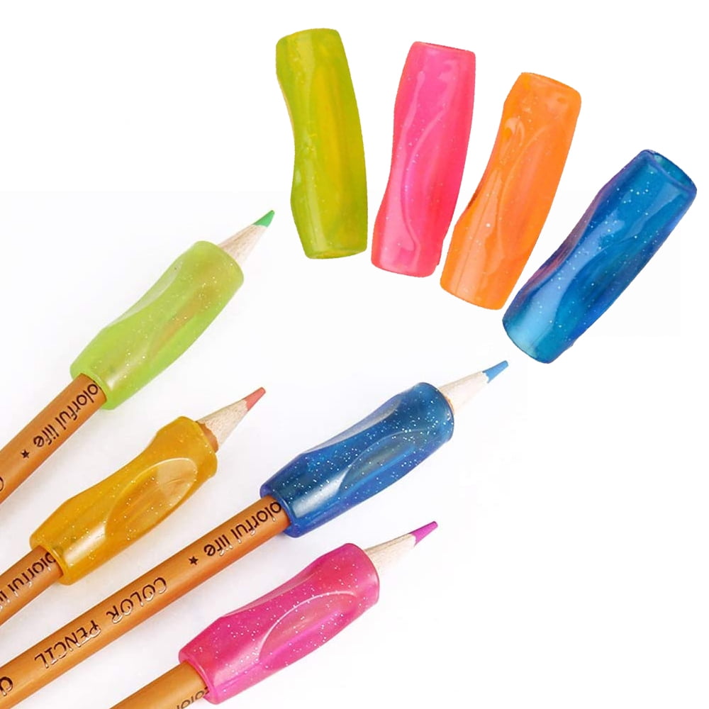 6/12/24/30 Pcs Silicone Pencil Grips Holder Ergonomic Pen Grippers Writing Aid 