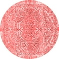 thumbnail image 1 of Ahgly Company Indoor Round Abstract Red Modern Area Rugs, 6' Round, 1 of 4