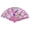 Pink, variant on AQITTI Handheld Floral Folding Fans Hand Held Fans Silk Bamboo Fans with Tassel Women Hollowed Hand Foldable Fan with Fabric Sleeve for Dancing Wedding Decoration Gifts (Lively)