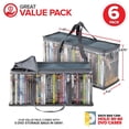 thumbnail image 2 of Juego de 6 bolsas de almacenamiento para DVD Stock Your Home de PVC gris, 2 of 7