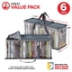 thumbnail image 2 of Juego de 6 bolsas de almacenamiento para DVD Stock Your Home de PVC gris, 2 of 7
