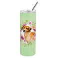 thumbnail image 1 of Caroline's Treasures CK4335TBL20 20 oz Rhodesian Ridgeback Green Flowers Double Walled Stainless Steel Skinny Tumbler, 1 of 1