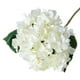 thumbnail image 3 of Arreglo floral de hortensias artificiales de tela de seda de 17,7 pulgadas con hojas verdes. Blanco, 3 of 9