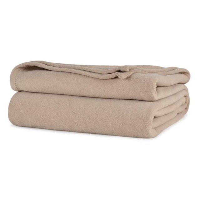 Rifz BMLBG1089028 Couverture Polaire Collection BML&44; Beige - King Size - Pack de 2