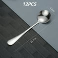 thumbnail image 2 of 12-Piece Soup Spoons, Round Stainless Steel Spoons Ice Cream Spoon, Stainless Steel Cocktail Stirring Spoons Briout, 2 of 5