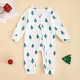 thumbnail image 2 of 6-12 Months Unisex Infant Fall Winter Romper,Full Side Diagonal Snap Closure Cute Bodysuit,Thick Soft Thermal Cotton Baby Jumpsuit for Newborn 3 6 9 12 18 Months,White, 2 of 9