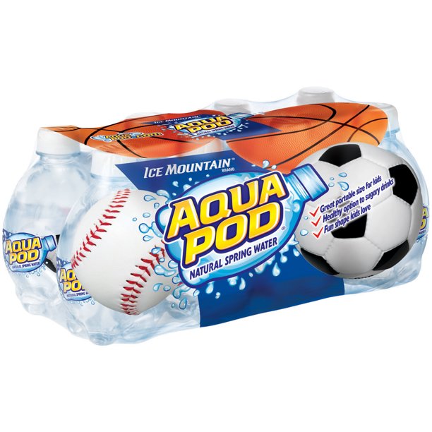 Ice Mountain Brand Aqua Pod Natural Spring Water 8 11 Oz Bottles Walmart Com Walmart Com