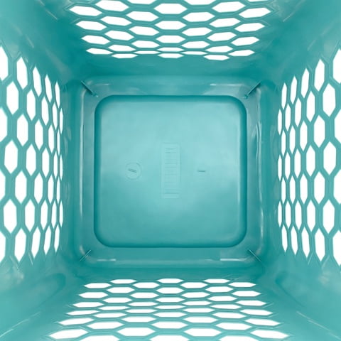 (2 pack) Mainstays Flexible Square Plastic Laundry Hamper Basket, Blue