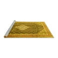 thumbnail image 2 of Ahgly Company Machine Washable Indoor Square Medallion Yellow Traditional Area Rugs, 5' Square, 2 of 4