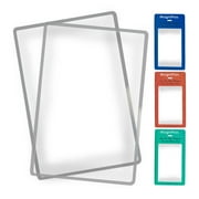 MagniPros (2 Pack) Large Full Page 3X Premium Magnifying Sheet Fresnel Lens 7.5 X 10.5 with 3 Bonus Bookmark Magnifiers Ideal for Reading Small Prints & Low Vision Seniors