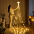 thumbnail image 2 of Star String Lights for Christmas Tree Decorations, Christmas in July Warm LED Tree Decor for Indoor Party, with Christmas Tree Waterfall Lights, 2 of 7