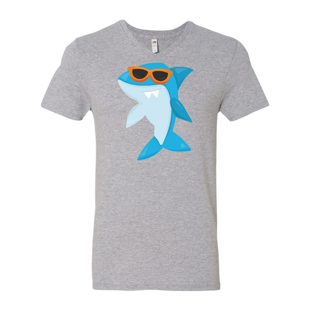 INKtastic - Cool Shark, Shark Wearing Sunglasses, Cute Shark Men's V ...