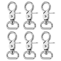 Uxcell 6 Pack Swivel Snap Hook, 20mm(3/4") Trigger Snap Heavy Duty Zinc Alloy Metal Lobster Claw Clasp Lanyard Clips for Straps Bags Belting Leathercraft, Silver