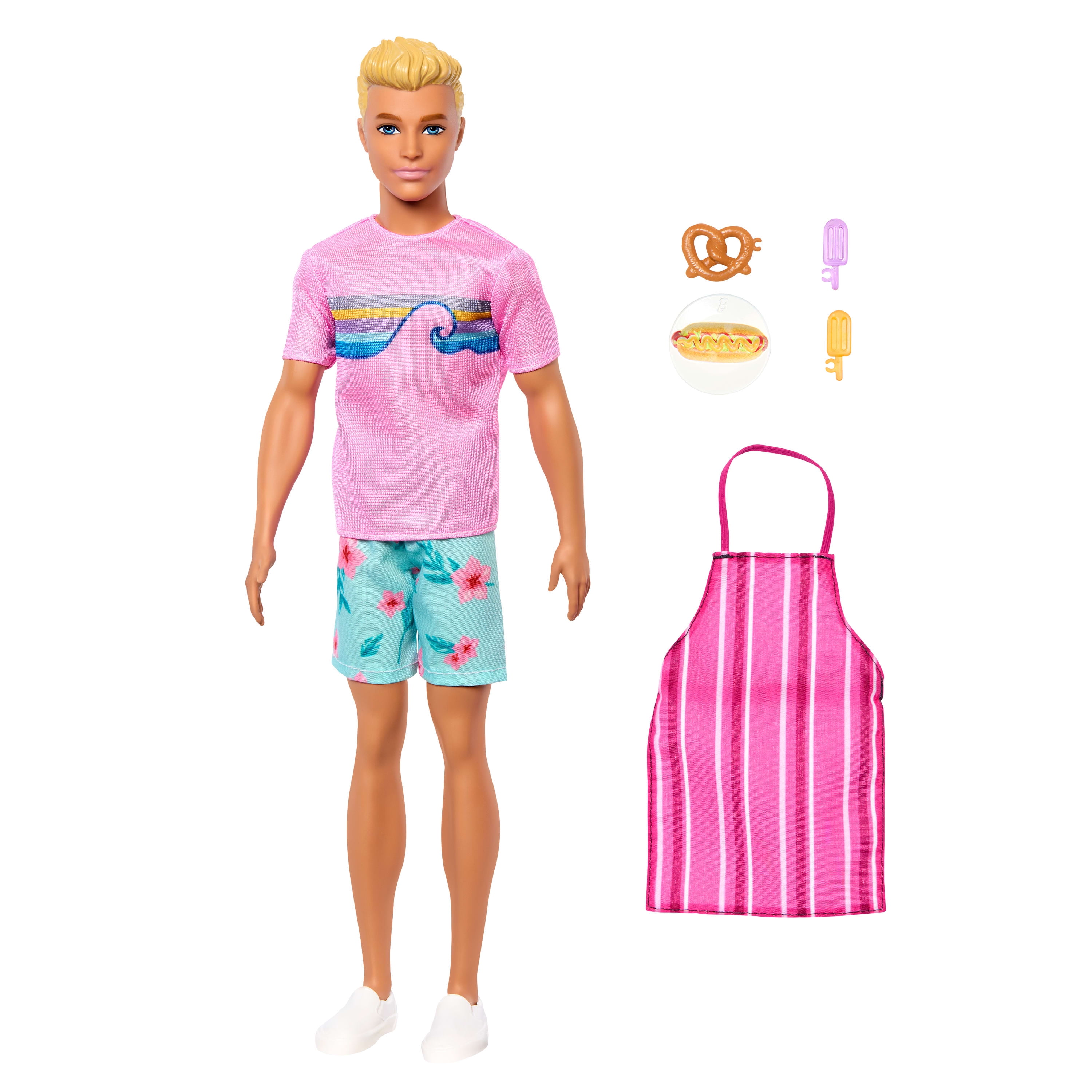 Barbie Mysteries: Beach Detectives Ken Doll in Signature Outfit with Storytelling Accessories