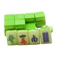 thumbnail image 4 of 18 Pieces Mini Resin Chinese Mahjong Tiles Keychain Pendant Jewelry Accessories Mahjong Keychain Pendant for Car Key Chain Decoration Green, 4 of 10