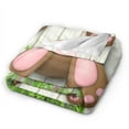 thumbnail image 2 of Kll Fleece Blanket Plush Throw Blanket Brown Bunny Bottom And Easter Eggs,Soft Fuzzy Cozy Flannel Blanket For Couch Sofa Bed.(50"X40"), 2 of 9