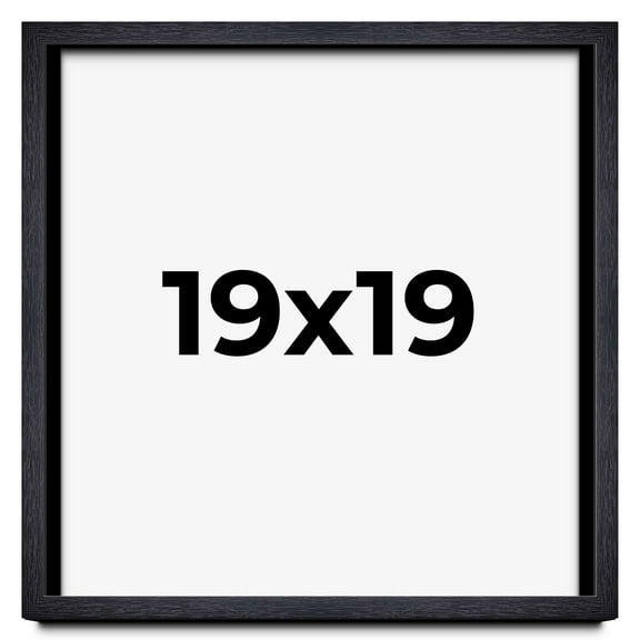 19x19 Shadow Box Frame Black | 1 Inches Deep Real Wood Farmhouse Shadowbox Display Frame | UV