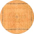 thumbnail image 1 of Ahgly Company Indoor Round Abstract Orange Modern Area Rugs, 8' Round, 1 of 4
