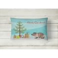 thumbnail image 2 of Carolines Treasures CK4447PW1216 Skinny Guinea Pig Merry Christmas Canvas Fabric Decorative Pillow, 12H x16W, multicolor, 2 of 4