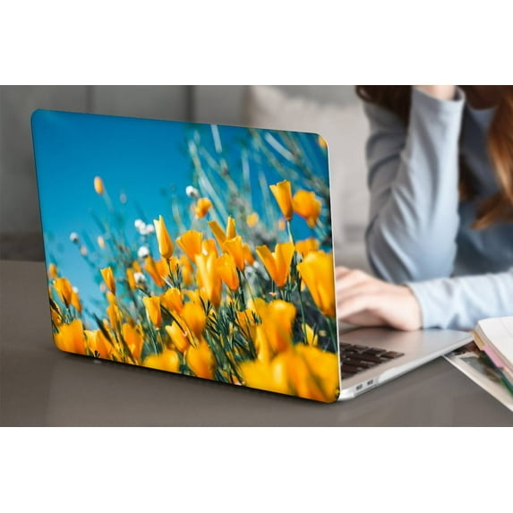KSK KAISHEK Hard Shell Case Cover Only for Newest MacBook Pro 13" 2023 2022 2021 - 2016 M1 A2338/A2289/A2251/A2159/A1989/A1706/A1708 + Black Keyboard Cover, Flower 1519