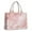 Pink Gold Marble, variant on Large Capacity Tote Bag,Teal Gold Marble Pattern Handbag Fashion Luxury Tote Bag,15.7"x13"x 5.1" Inches,Laptop Compatible