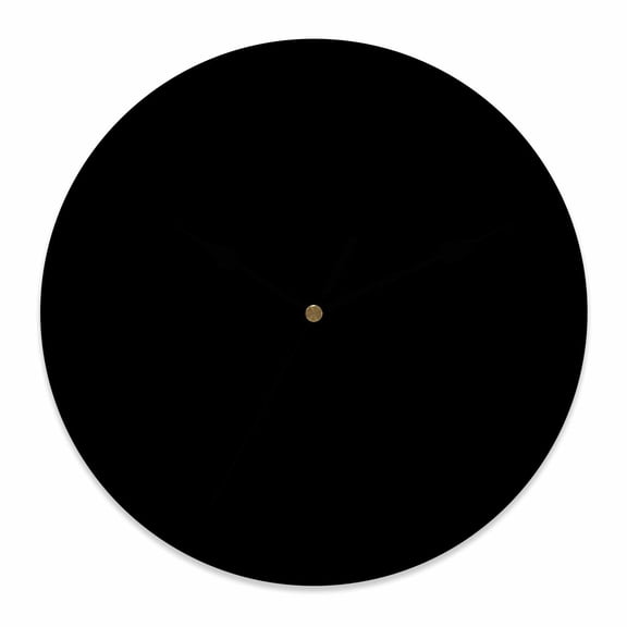 Wall Clock Solid Color Clocks PVC Silent Non-Ticking Battery Operated Decorative Ash Black Round Clock for Home Living Room Kitchen Bedroom Office School Wall Decor 14 Inch