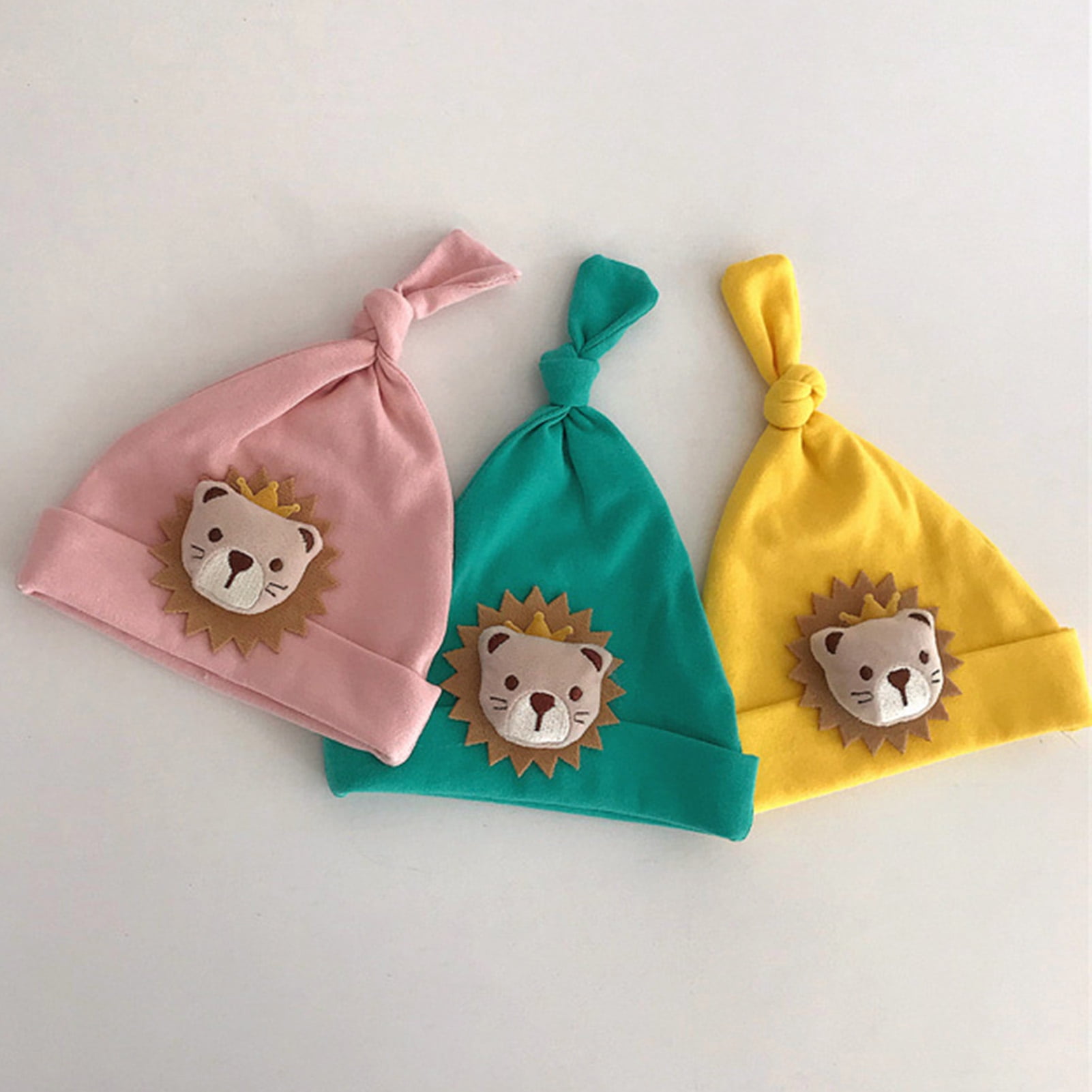 Travelwant 4Pcs/Set Unisex Baby Beanie Hat Infant Baby Soft Cute Knit