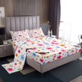 thumbnail image 1 of Draps Simple pour Enfants Moutons pour Garçons Filles, Literie Florale à Fleurs Roses, Ensemble de Draps de Lit Fleurs Colorées, Ensemble de Draps Animaux de Ferme, Ensemble de Literie Rustique de Style Ferme, 1 of 1