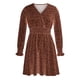 thumbnail image 4 of Vestido de mujer con estampado de cuello en V de primavera casual de moda para mujer Fridja  yut5535, 4 of 8