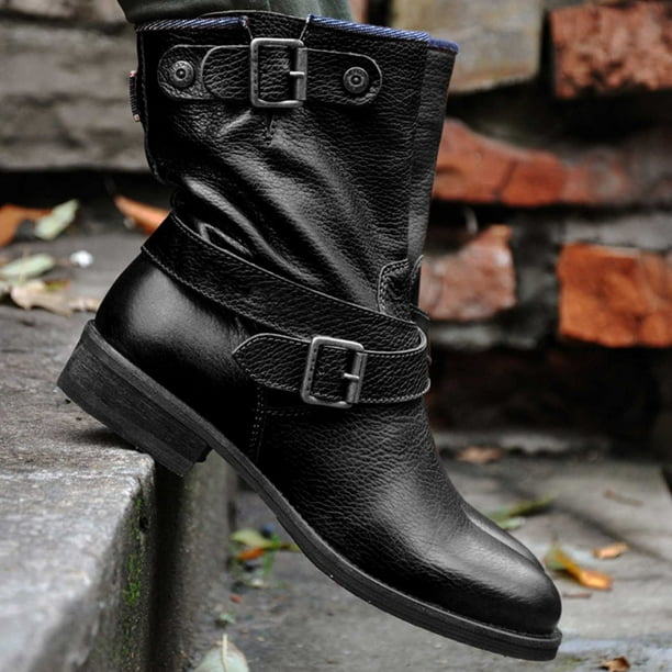 Lace top boots flat