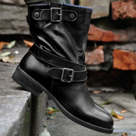 

Tejiojio Fall Clearance Fashion Ladies Lace Up Women s Shoes Classic Flat Shoes Belt Buckle Short Boots