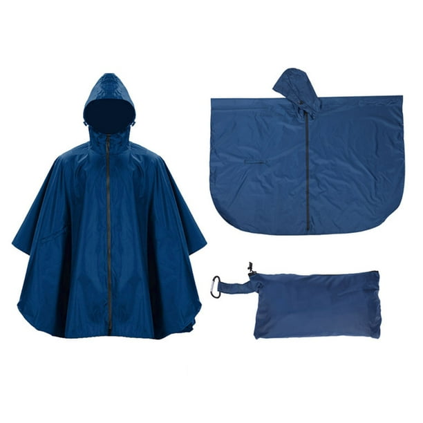 Impermeable ligero y reutilizable para senderismo con capucha para actividades al aire libre, capa de PU para hombre.