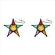 thumbnail image 1 of 2X Farol de Vela Colgante, Portavelas de Vidrio con Forma de Estrella de Cinco Puntas de Estilo Marroquí para Bodas, Jardín, Negro, 1 of 3