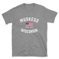 thumbnail image 1 of Muskego Wisconsin Patriot Men's Cotton T-Shirt, 1 of 1