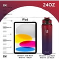 thumbnail image 4 of SHILIU-32oz Bouteille d'Eau en Acier Inoxydable avec Paille, Bouteille d'Eau Isolée avec Poignée en Paracorde et Couvercles à Bec, Flacon Isolé en Métal à Double Paroi Anti-Transpiration Sans BPA, 4 of 4
