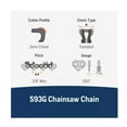 thumbnail image 4 of Husqvarna 597469552 X-Cut S93G 14 in. Chainsaw Chain 0.050 in. GA and 52 Drive Links, 4 of 7