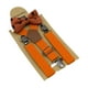 thumbnail image 4 of Conjunto de tirantes y pajarita para niños. Accesorios de ropa. Tirantes elásticos con 3 clips para fiestas de cumpleaños, grupos de uso Naranja, 4 of 8